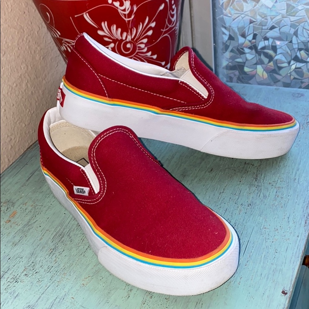 RARE Platform Slip On Vans - Picture 1 of 4